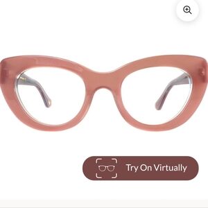 Bold Statement Powder Pink on Teal "Plaza" Reading Glasses From "Vint & York"